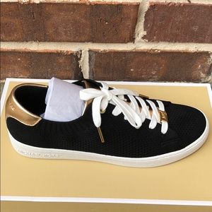 Michael Kors Skyler Black/Gold Knit Sneaker